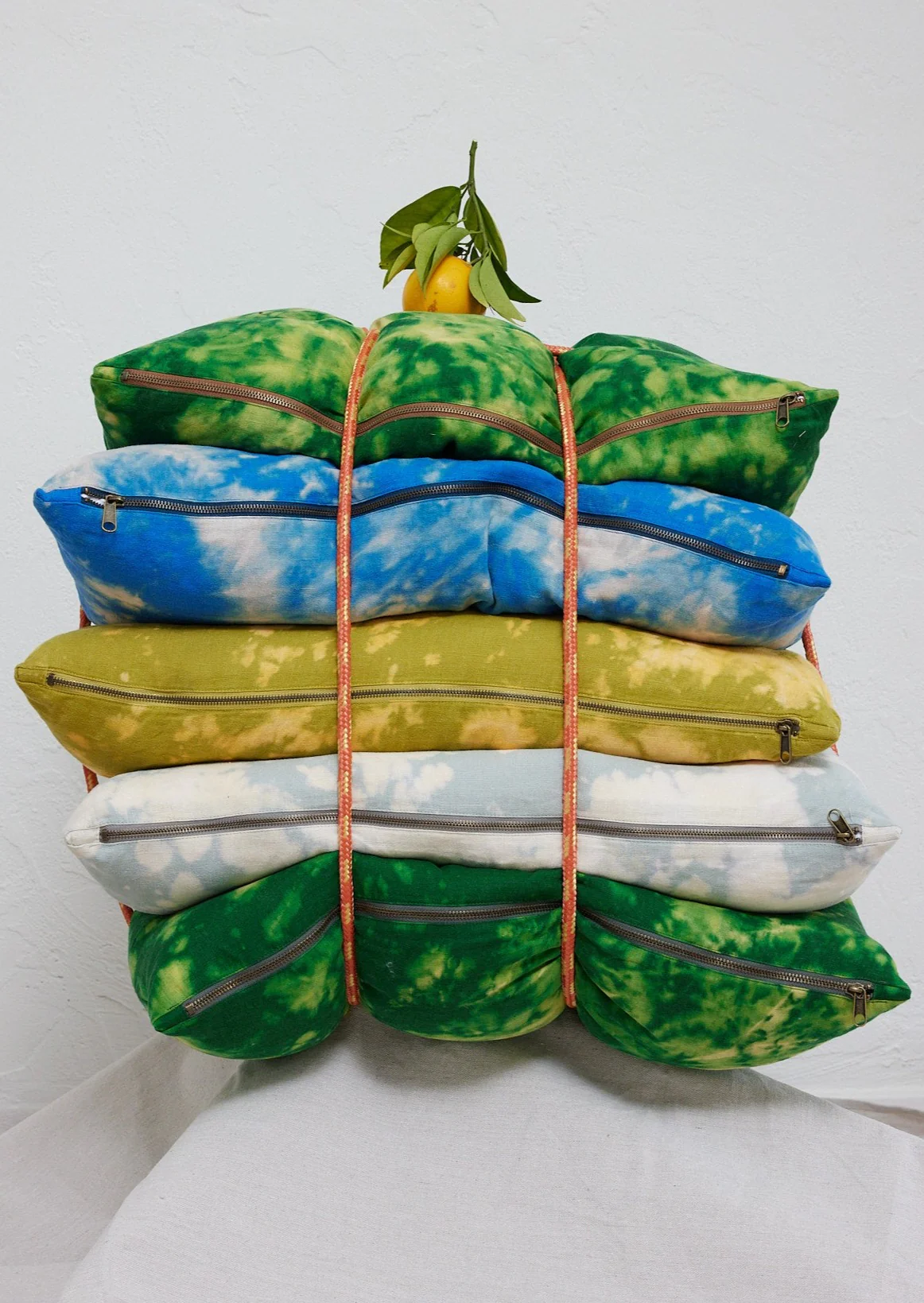 Small Tie Dye Linen Pillow - Image 8
